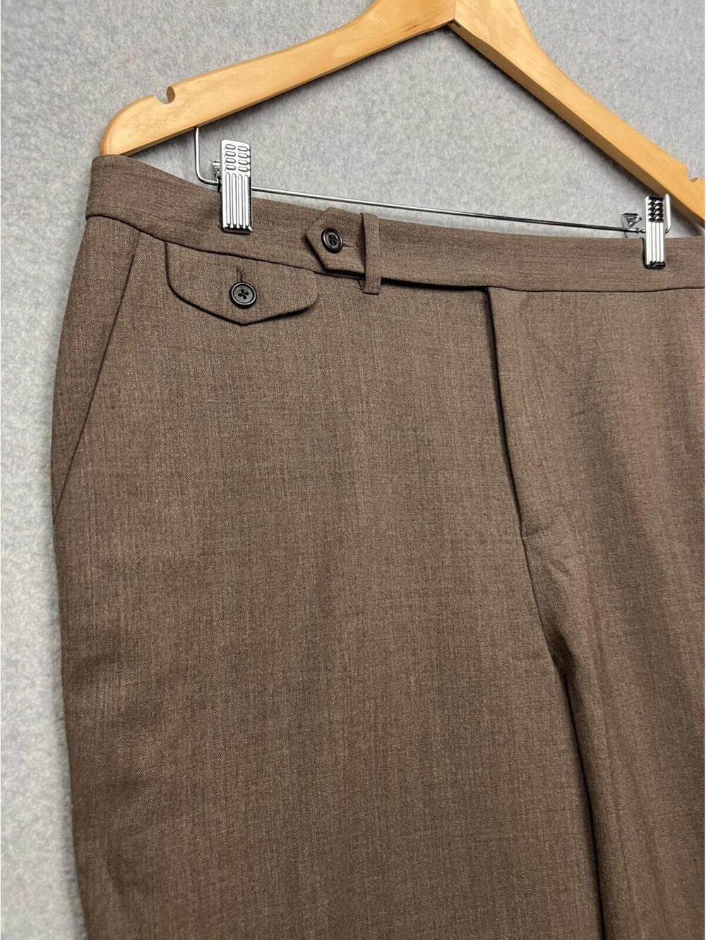 Lauren Ralph Lauren Wool Slacks Pants Womens 14 Office Casual Work Simple Brown - Picture 8 of 11